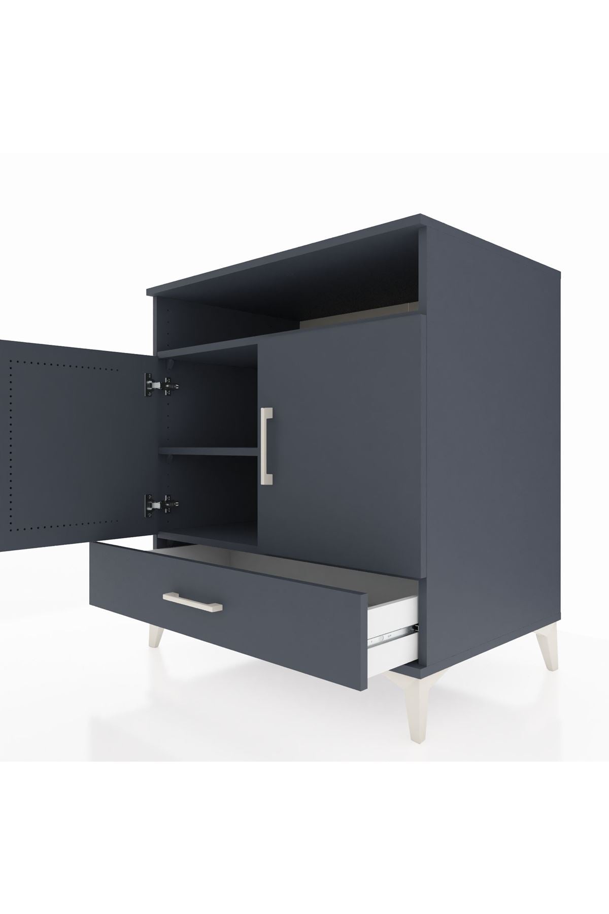 Kronos Şifonyer 3 Raflı Tek Çekmeceli 2 Kapaklı 88x59x96 - S70M060V5C