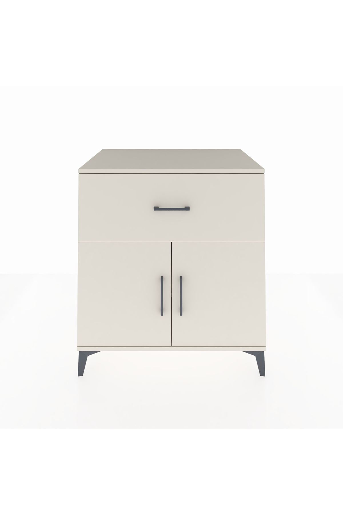 Kronos Şifonyer Tek Raflı Tek Çekmeceli 2 Kapaklı 88x59x96 - S70M062V1C