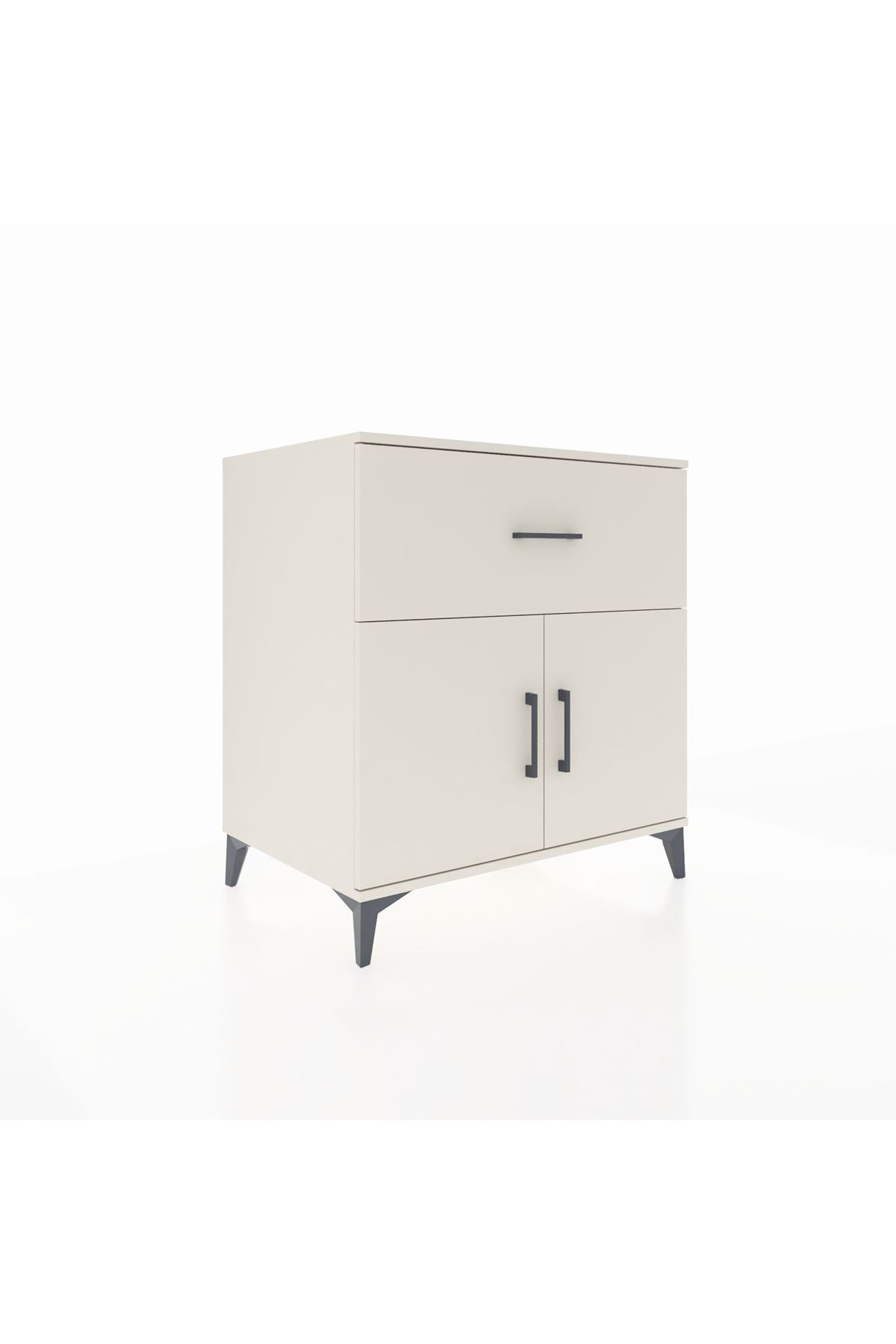 Kronos Şifonyer Tek Raflı Tek Çekmeceli 2 Kapaklı 88x59x96 - S70M062V1C
