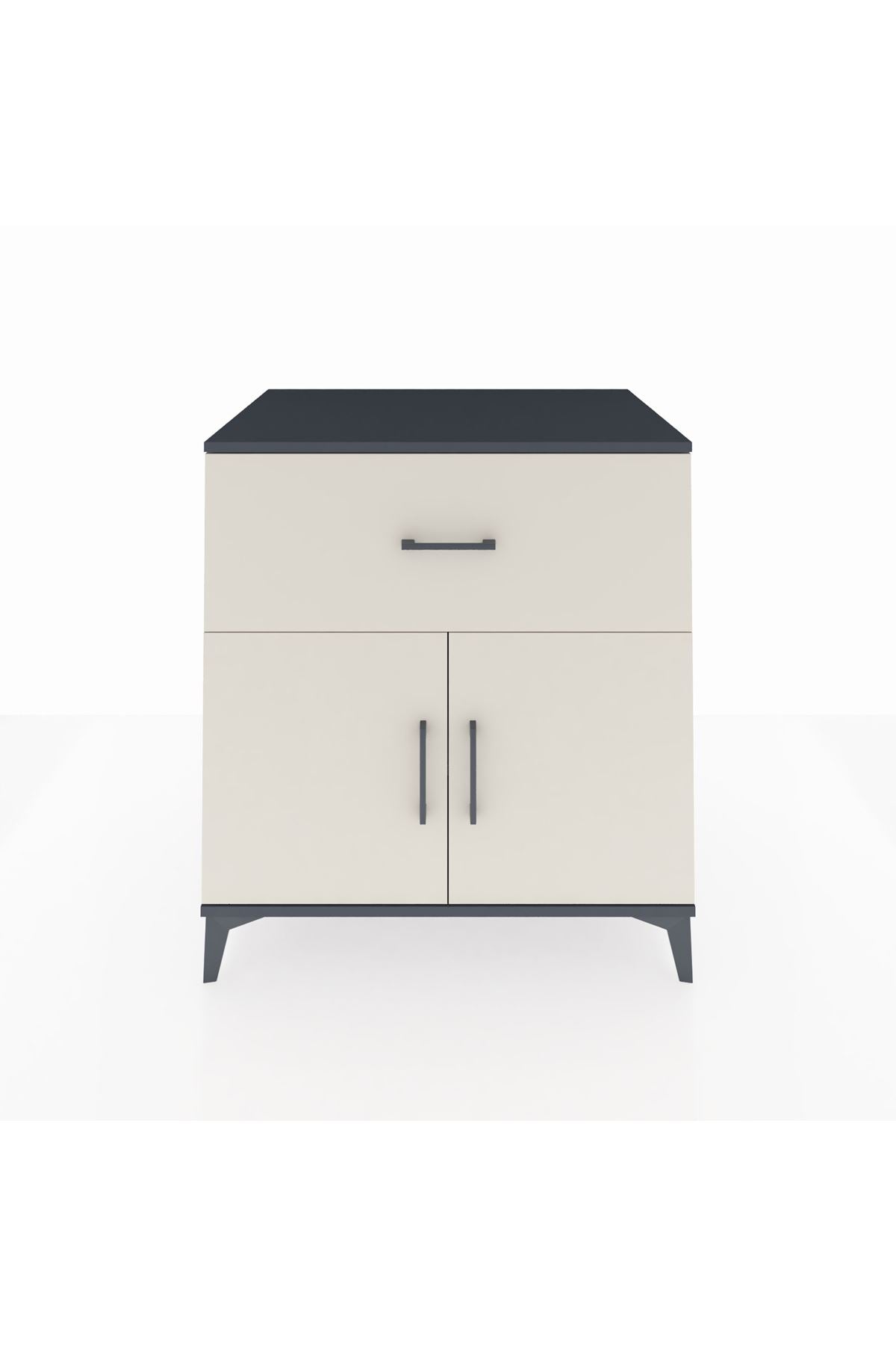 Kronos Şifonyer Tek Raflı Tek Çekmeceli 2 Kapaklı 88x59x96 - S70M062V4C