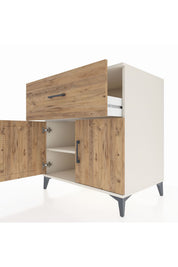 Kronos Şifonyer Tek Raflı Tek Çekmeceli 2 Kapaklı 88x59x96 - S70M062V3C