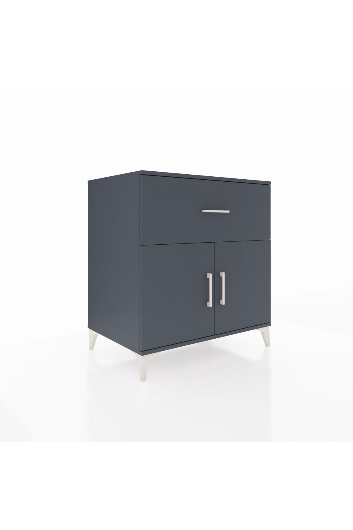 Kronos Şifonyer Tek Raflı Tek Çekmeceli 2 Kapaklı 88x59x96 - S70M062V5C