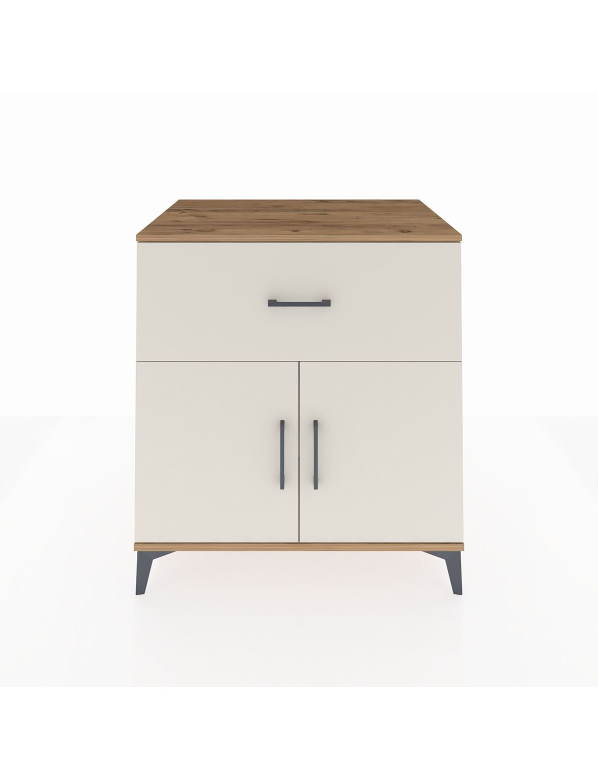 Kronos Şifonyer Tek Raflı Tek Çekmeceli 2 Kapaklı 88x59x96 - S70M062V7C