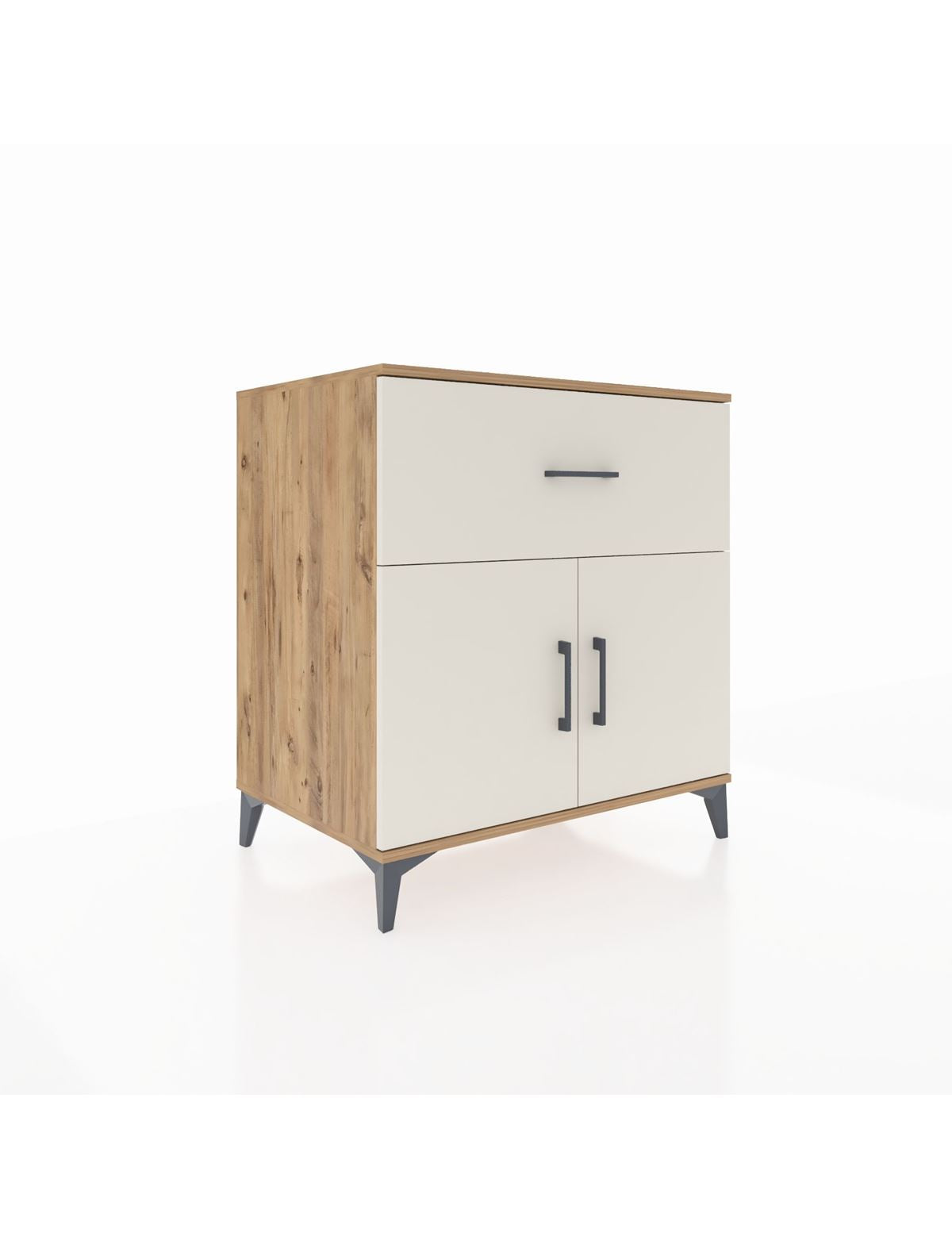 Kronos Şifonyer Tek Raflı Tek Çekmeceli 2 Kapaklı 88x59x96 - S70M062V7C