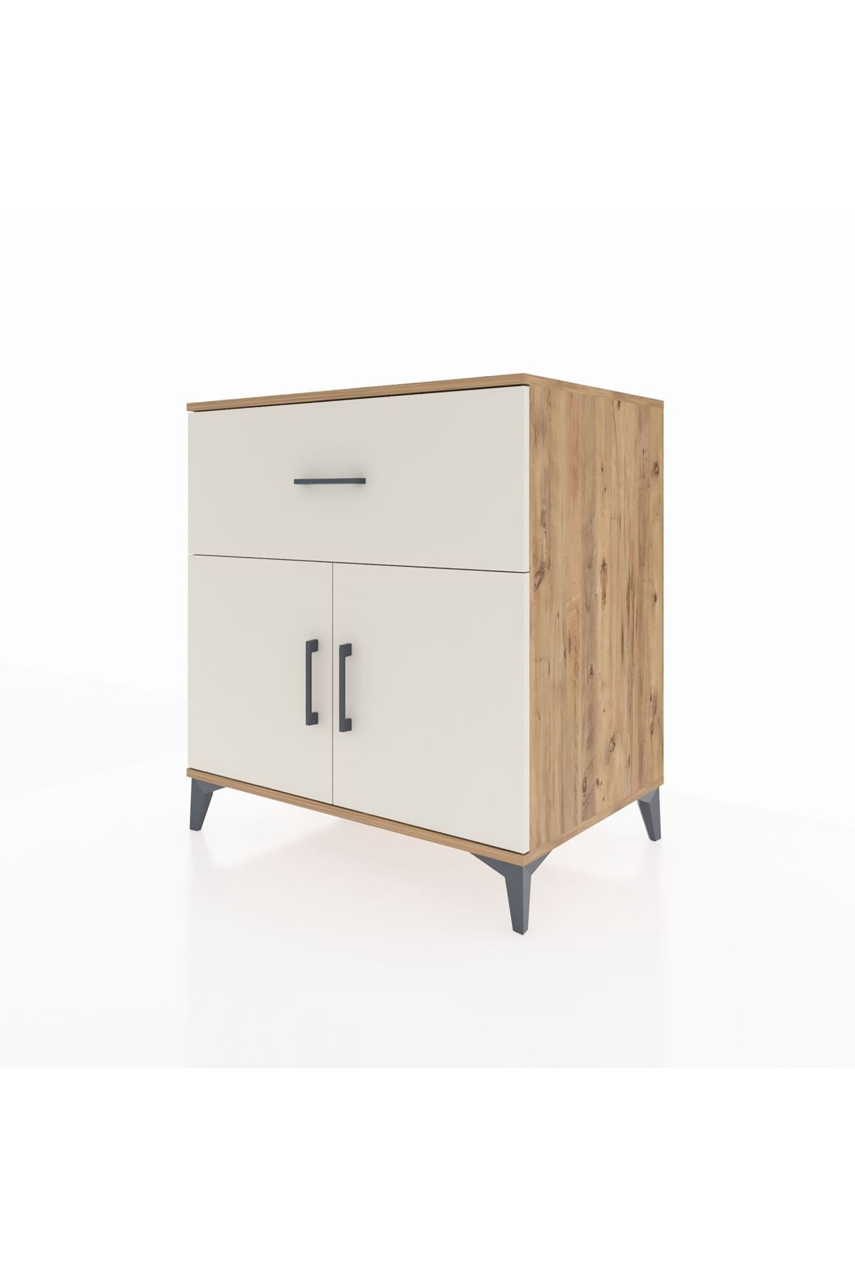 Kronos Şifonyer Tek Raflı Tek Çekmeceli 2 Kapaklı 88x59x96 - S70M062V7C