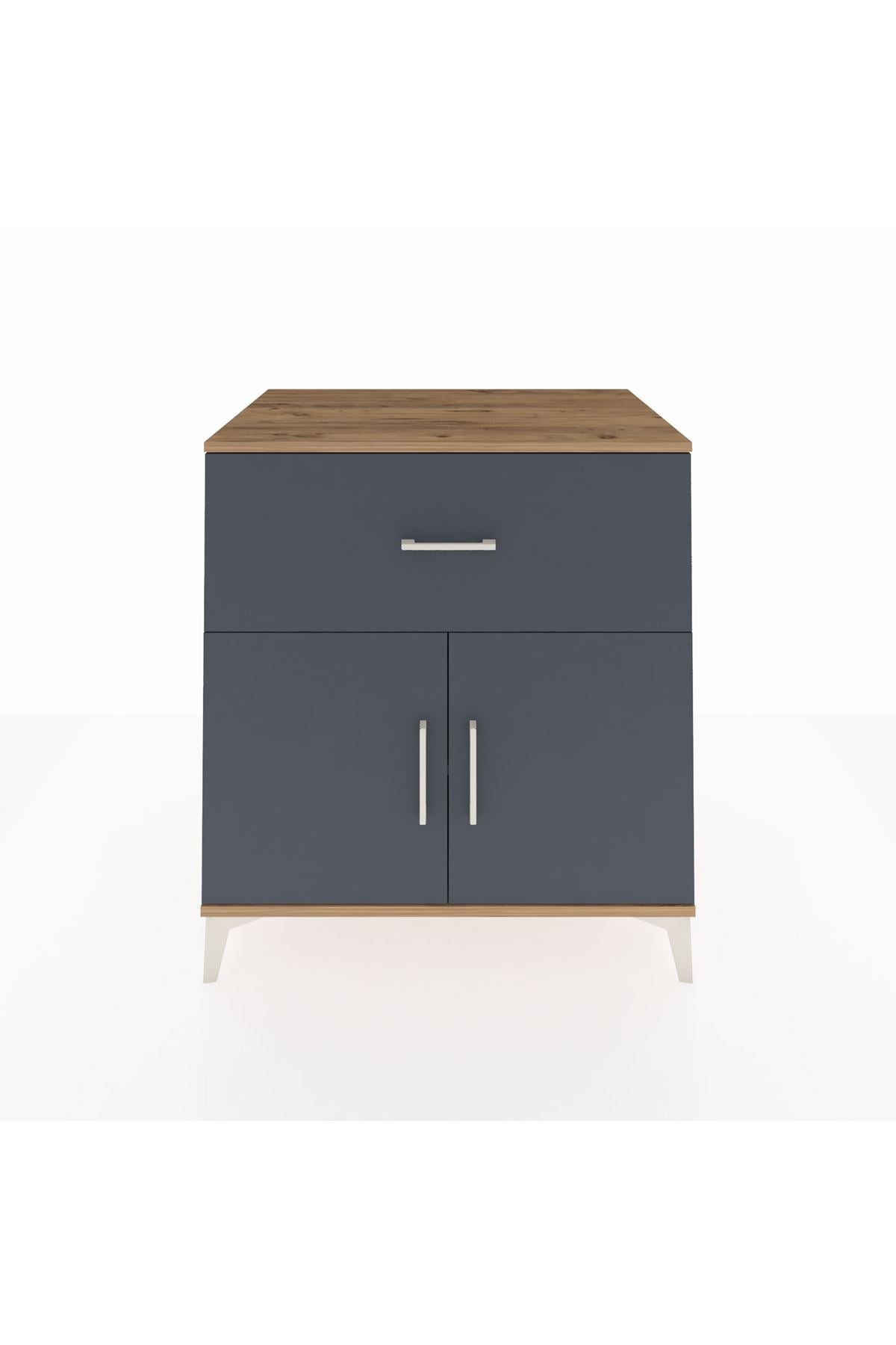 Kronos Şifonyer Tek Raflı Tek Çekmeceli 2 Kapaklı 88x59x96 - S70M062V8C