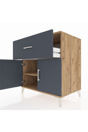 Kronos Şifonyer Tek Raflı Tek Çekmeceli 2 Kapaklı 88x59x96 - S70M062V8C