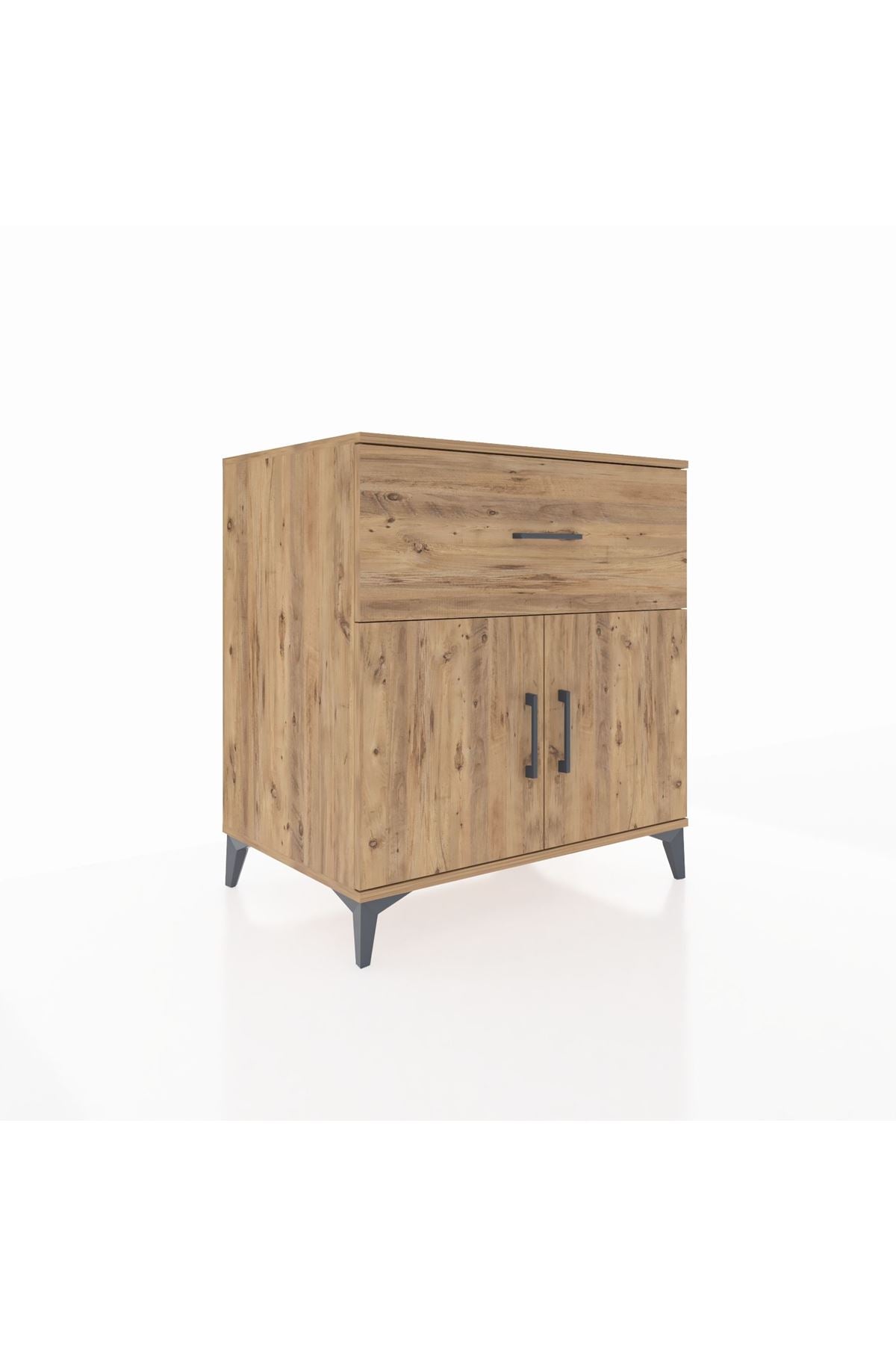 Kronos Şifonyer Tek Raflı Tek Çekmeceli 2 Kapaklı 88x59x96 - S70M062V9C