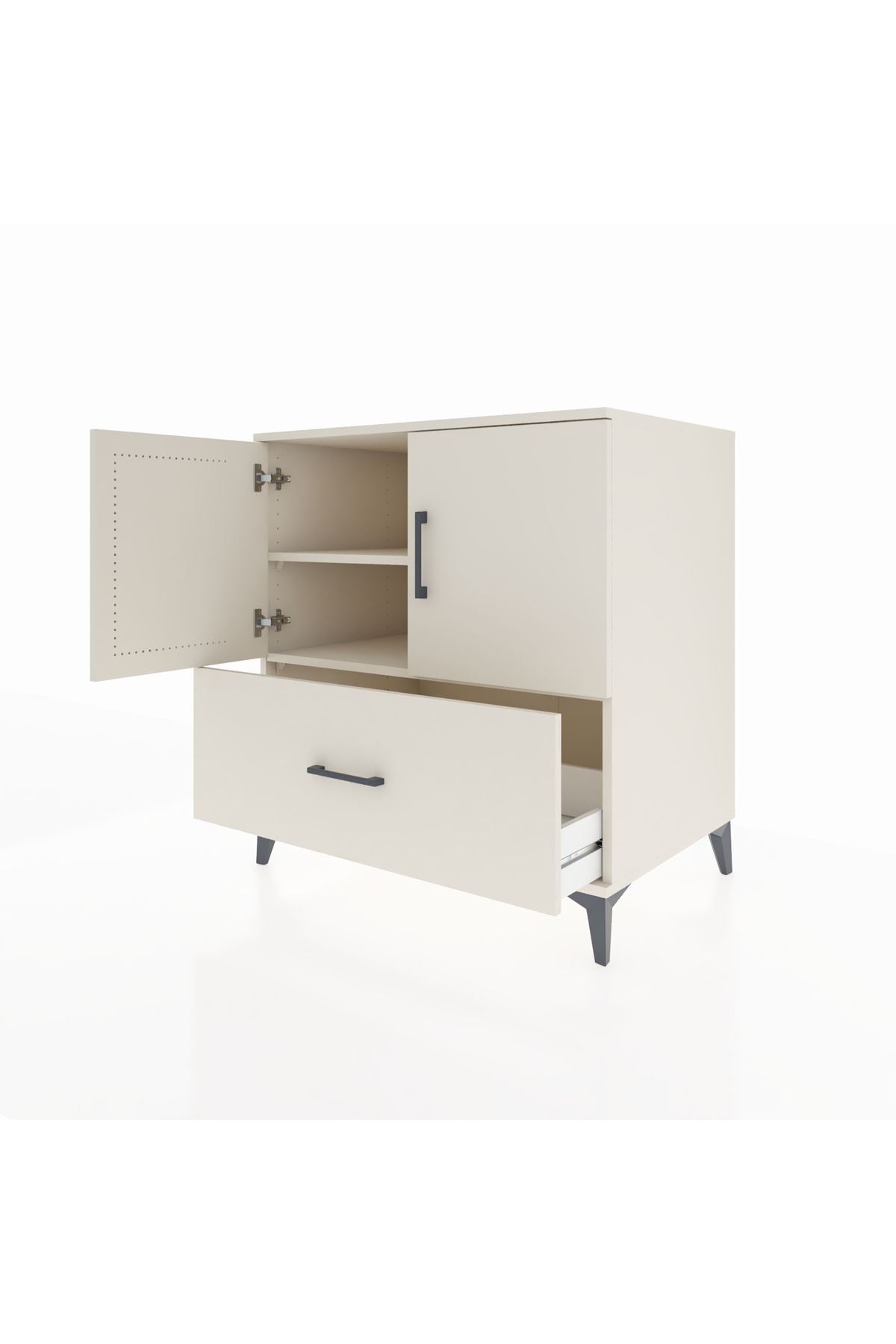 Kronos Şifonyer 2 Raflı Tek Çekmeceli 2 Kapaklı 88x59x96 - S70M063V1C