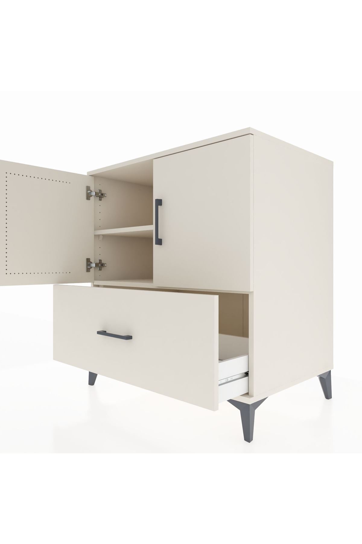 Kronos Şifonyer 2 Raflı Tek Çekmeceli 2 Kapaklı 88x59x96 - S70M063V1C