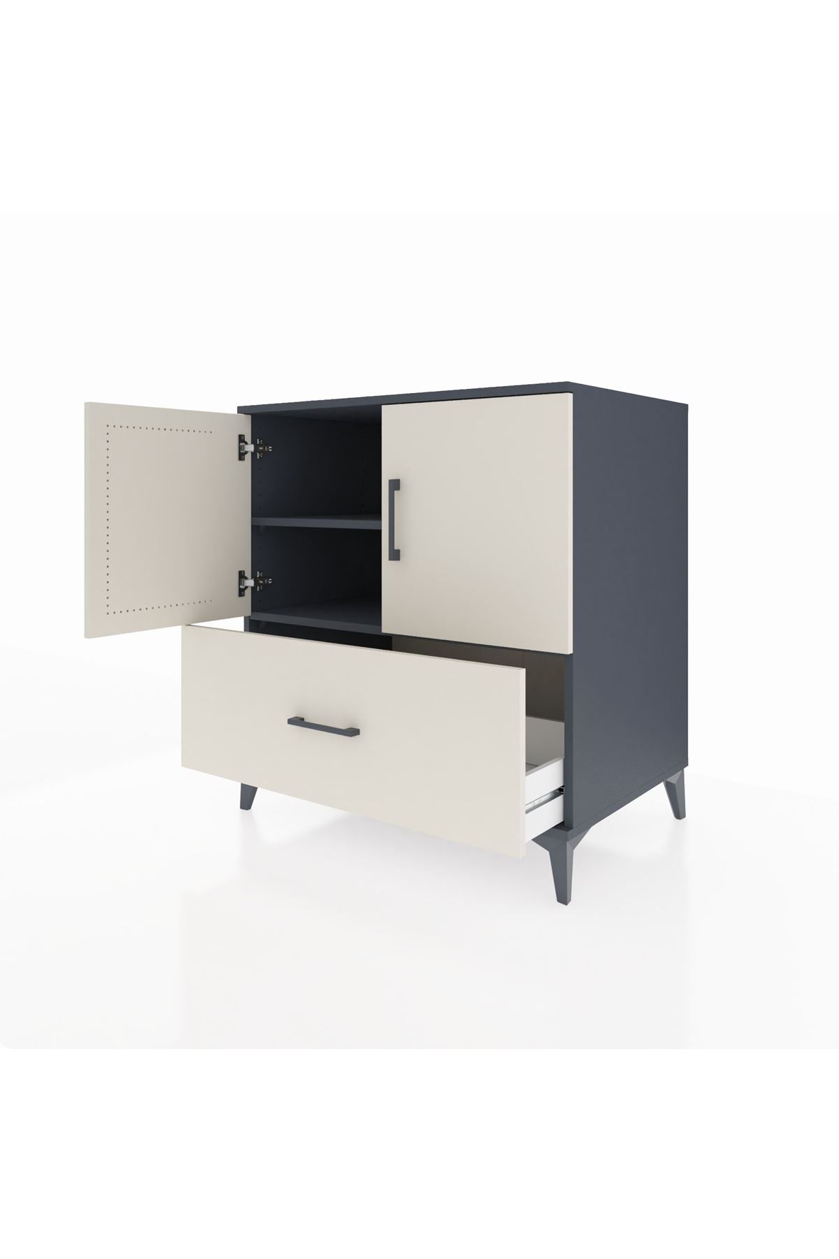 Kronos Şifonyer 2 Raflı Tek Çekmeceli 2 Kapaklı 88x59x96 - S70M063V4C
