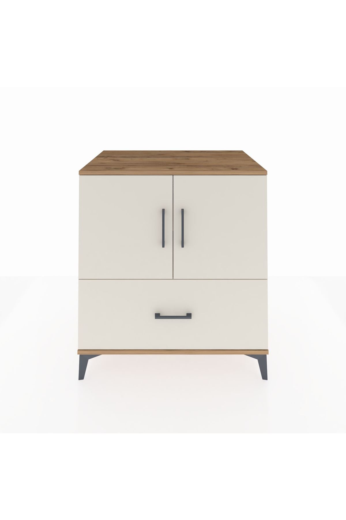 Kronos Şifonyer 2 Raflı Tek Çekmeceli 2 Kapaklı 88x59x96 - S70M063V7C