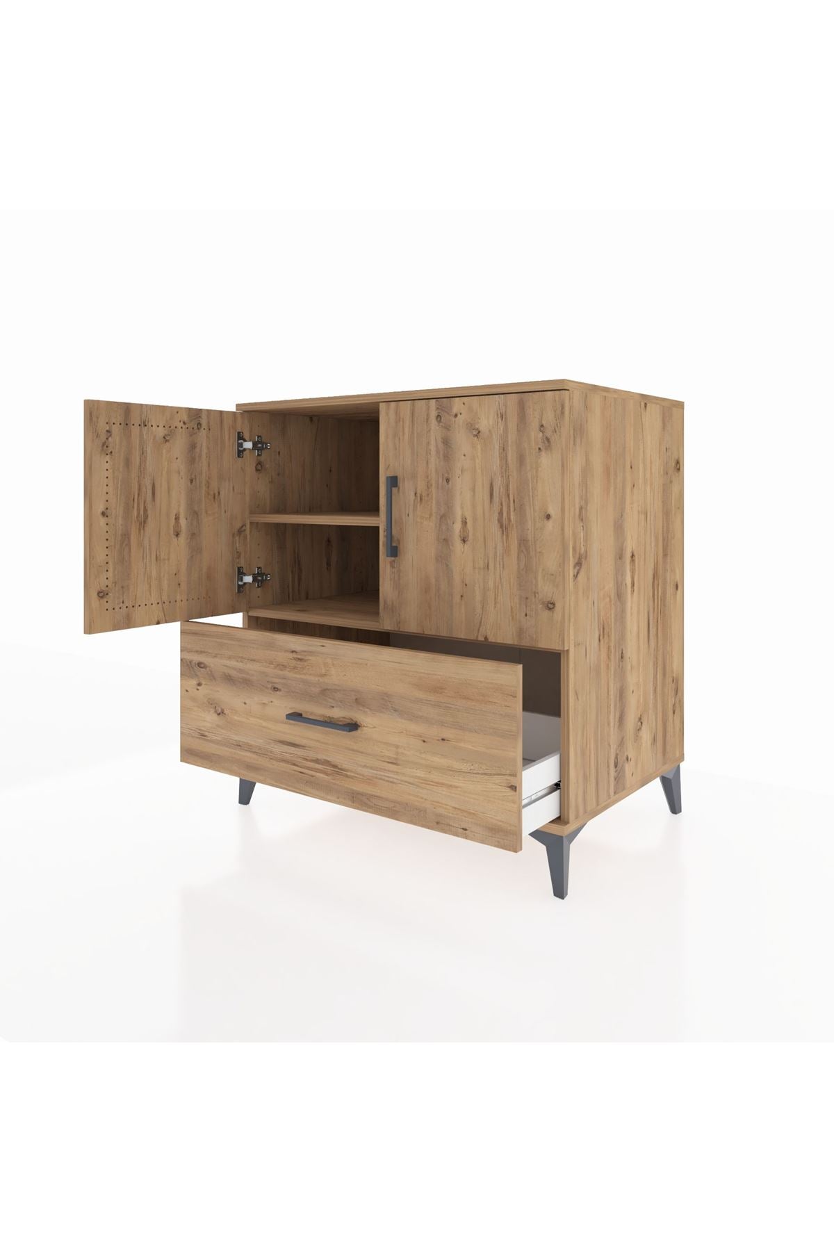 Kronos Şifonyer 2 Raflı Tek Çekmeceli 2 Kapaklı 88x59x96 - S70M063V9C