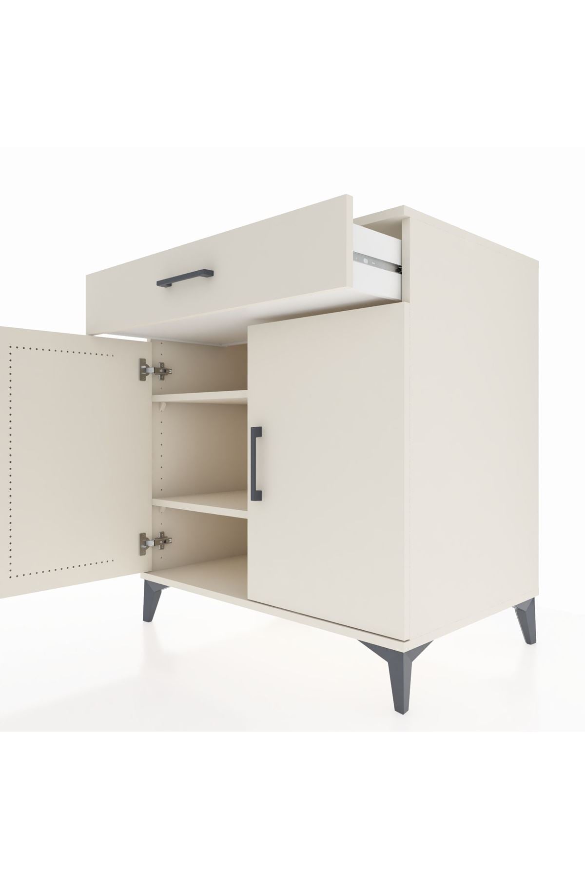 Kronos Şifonyer 2 Raflı Tek Çekmeceli 2 Kapaklı 88x59x96 - S70M066V1C