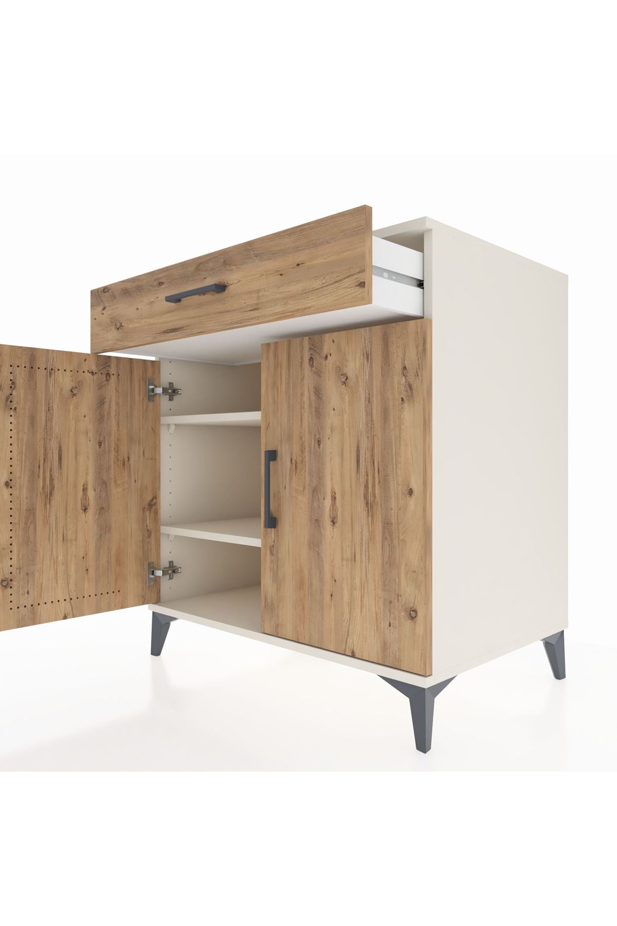 Kronos Şifonyer 2 Raflı Tek Çekmeceli 2 Kapaklı 88x59x96 - S70M066V3C