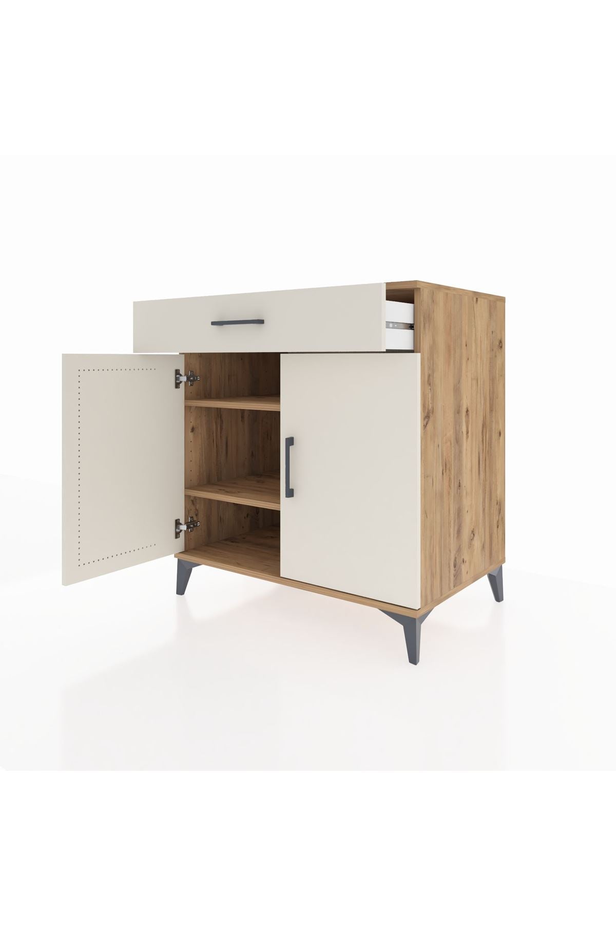 Kronos Şifonyer 2 Raflı Tek Çekmeceli 2 Kapaklı 88x59x96 - S70M066V7C