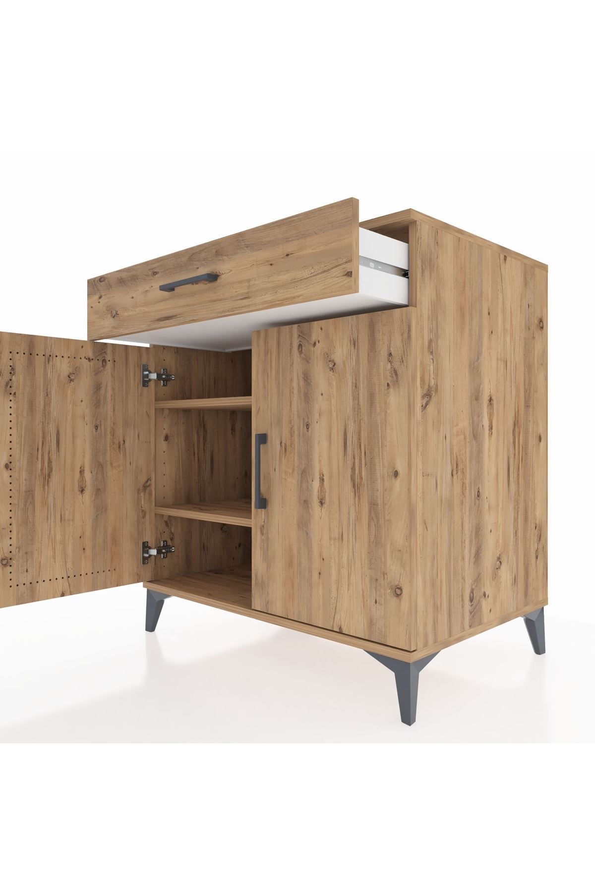 Kronos Şifonyer 2 Raflı Tek Çekmeceli 2 Kapaklı 88x59x96 - S70M066V9C