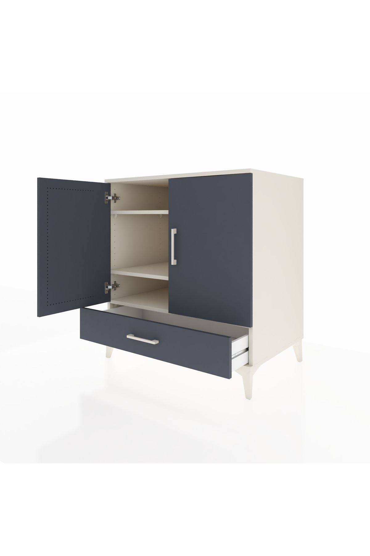 Kronos Şifonyer 3 Raflı Tek Çekmeceli 2 Kapaklı 88x59x96 - S70M067V2C