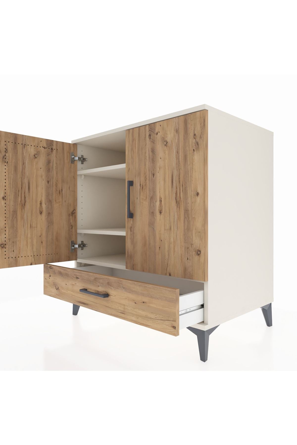 Kronos Şifonyer 3 Raflı Tek Çekmeceli 2 Kapaklı 88x59x96 - S70M067V3C