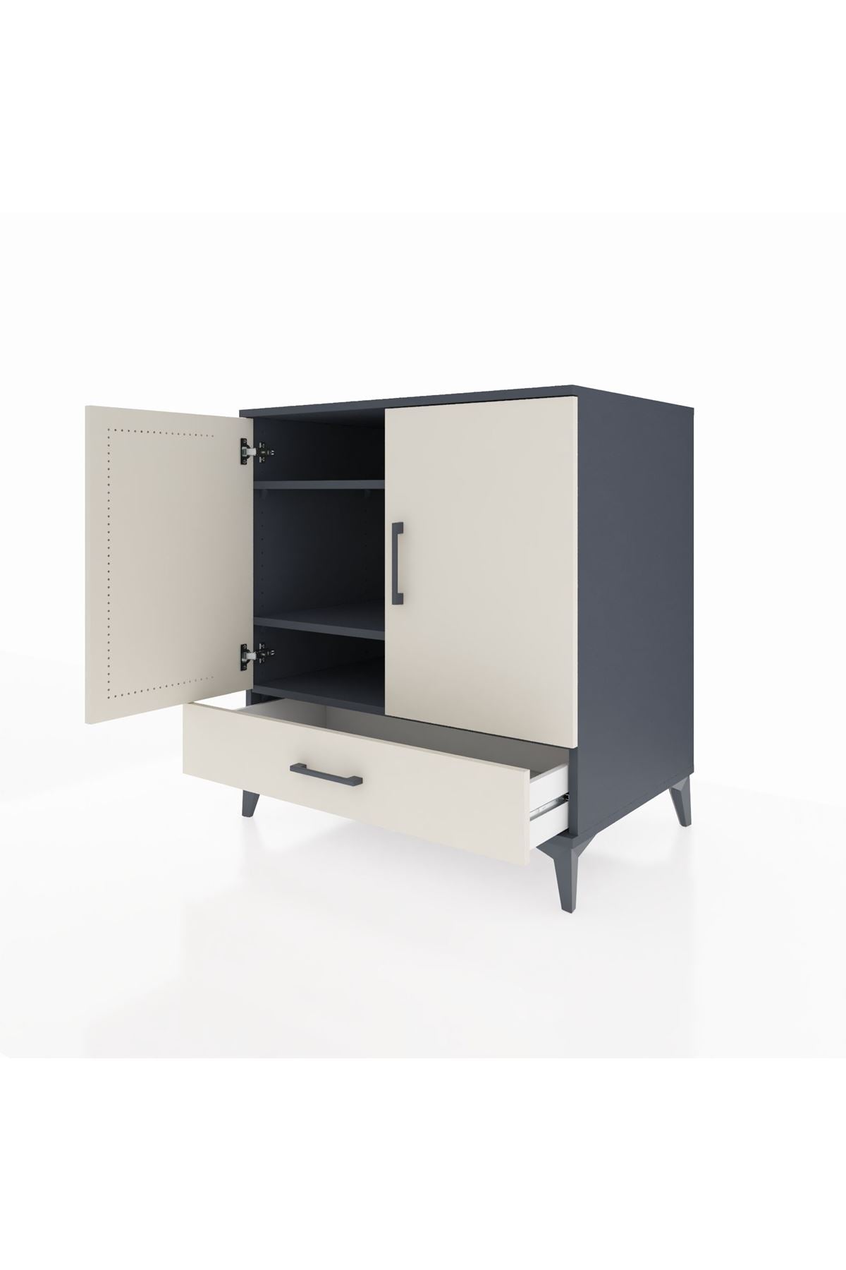 Kronos Şifonyer 3 Raflı Tek Çekmeceli 2 Kapaklı 88x59x96 - S70M067V4C