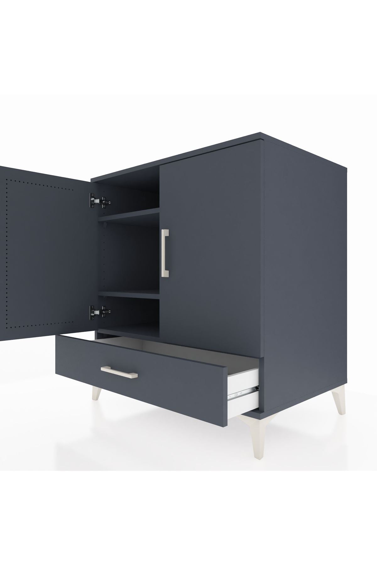 Kronos Şifonyer 3 Raflı Tek Çekmeceli 2 Kapaklı 88x59x96 - S70M067V5C