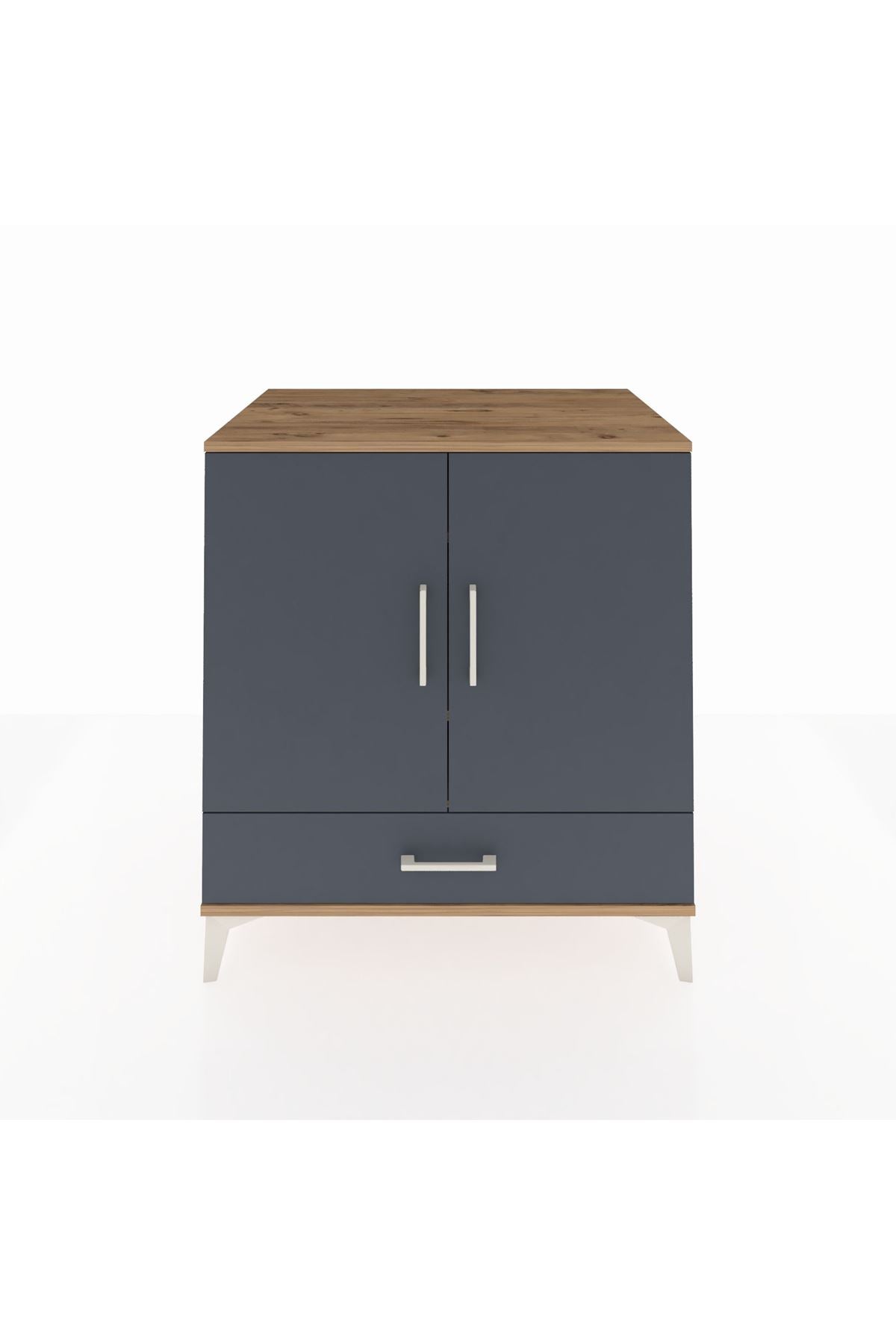Kronos Şifonyer 3 Raflı Tek Çekmeceli 2 Kapaklı 88x59x96 - S70M067V8C
