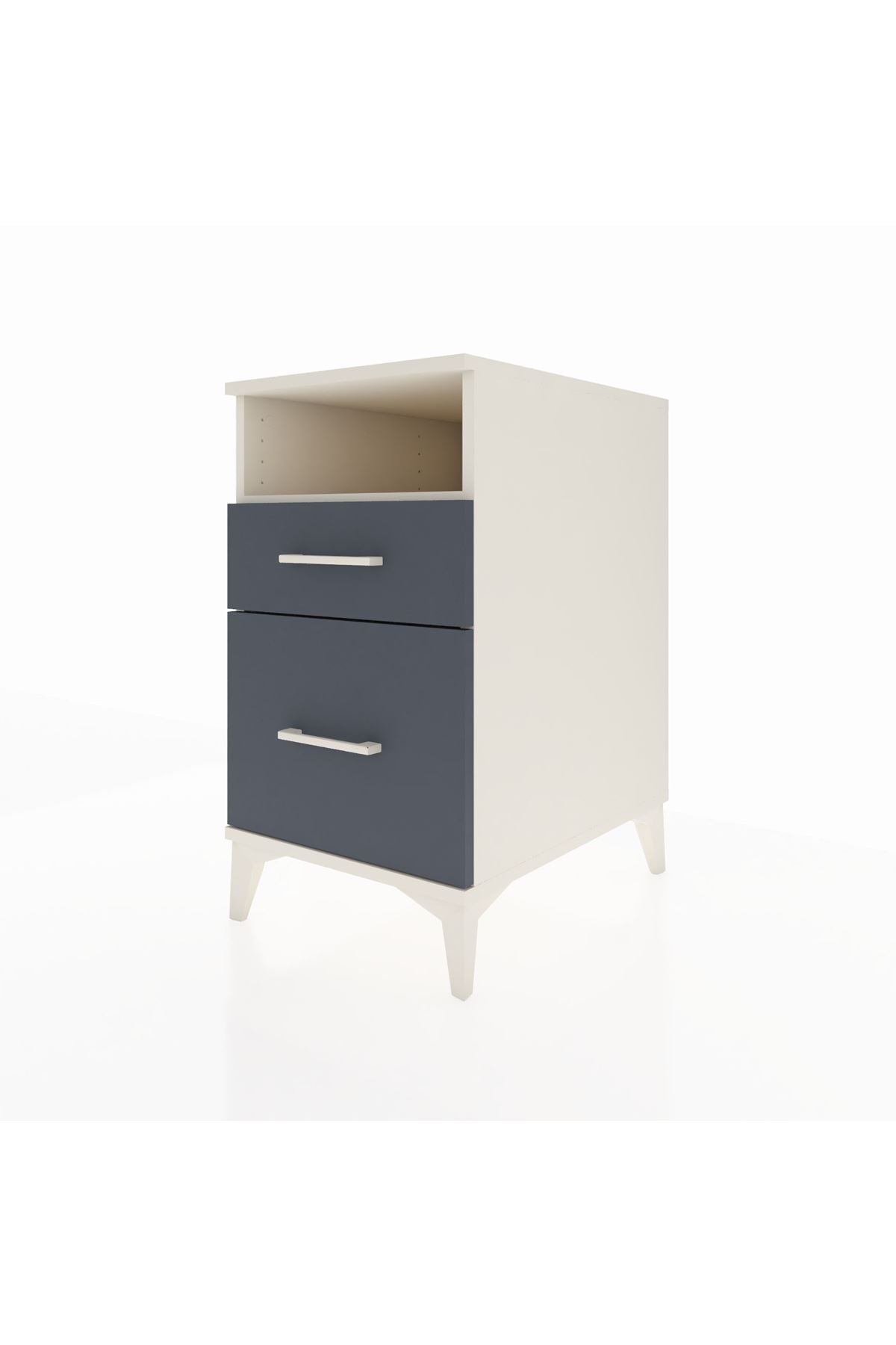 Kronos Komodin Tek Raflı 2 Çekmeceli 44x59x80 - S74M006V2C