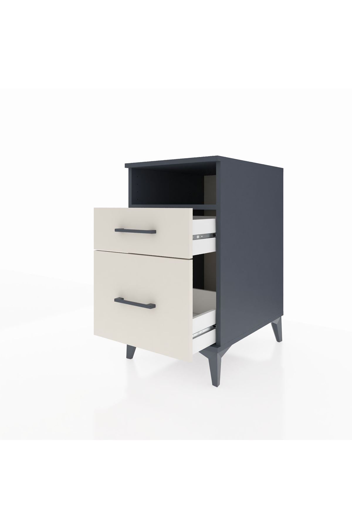 Kronos Komodin Tek Raflı 2 Çekmeceli 44x59x80 - S74M006V4C