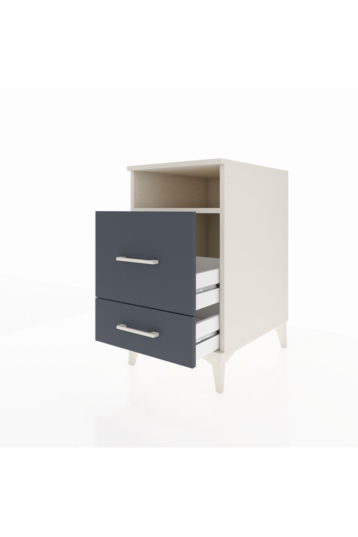 Kronos Komodin Tek Raflı 2 Çekmeceli 44x59x80 - S74M008V2C