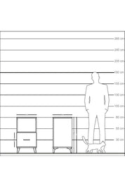 Kronos Komodin Tek Raflı Tek Çekmeceli 44x59x80 - S74M011V5C