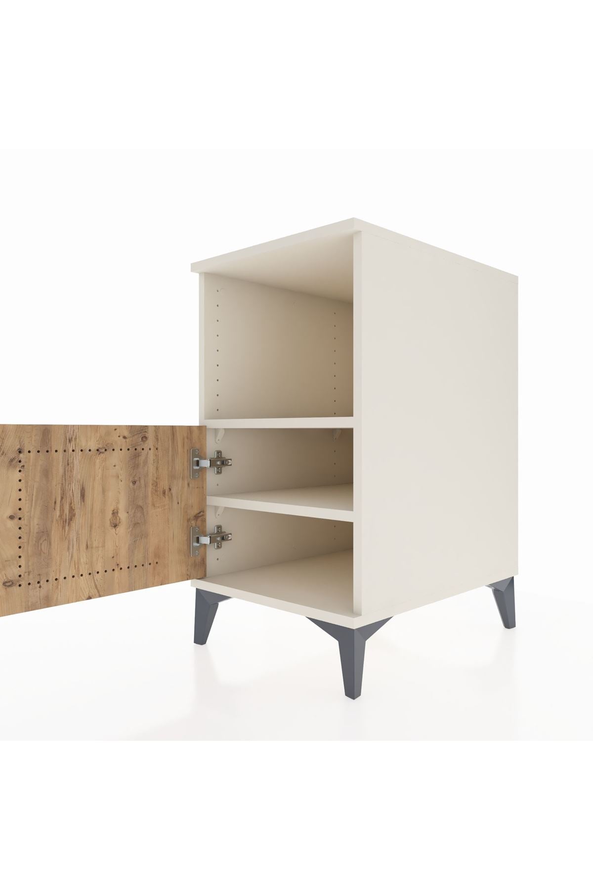 Kronos Komodin 2 Raflı Tek Kapaklı 44x59x80 - S74M012V3C