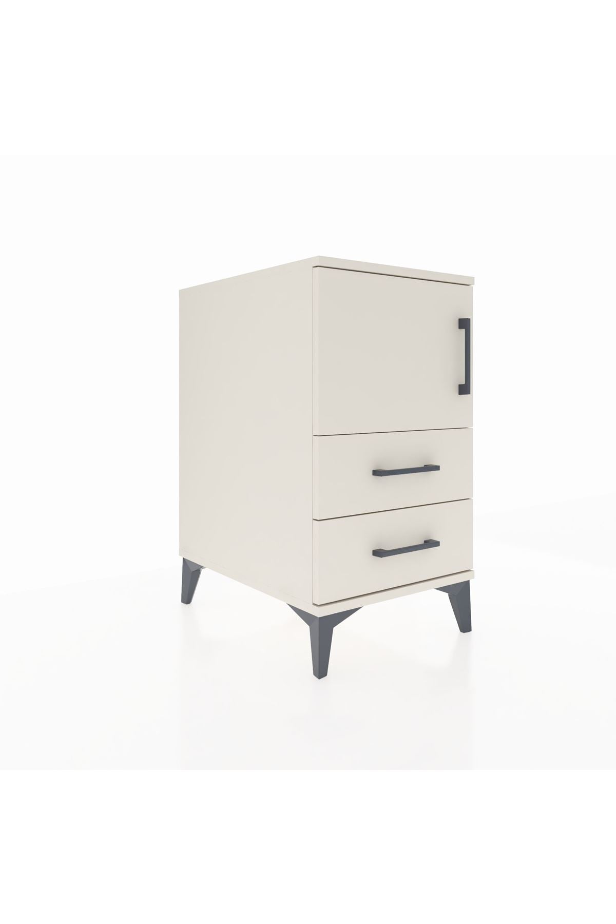 Kronos Komodin 2 Raflı 2 Çekmeceli Tek Kapaklı 44x59x80 - S74M015V1C