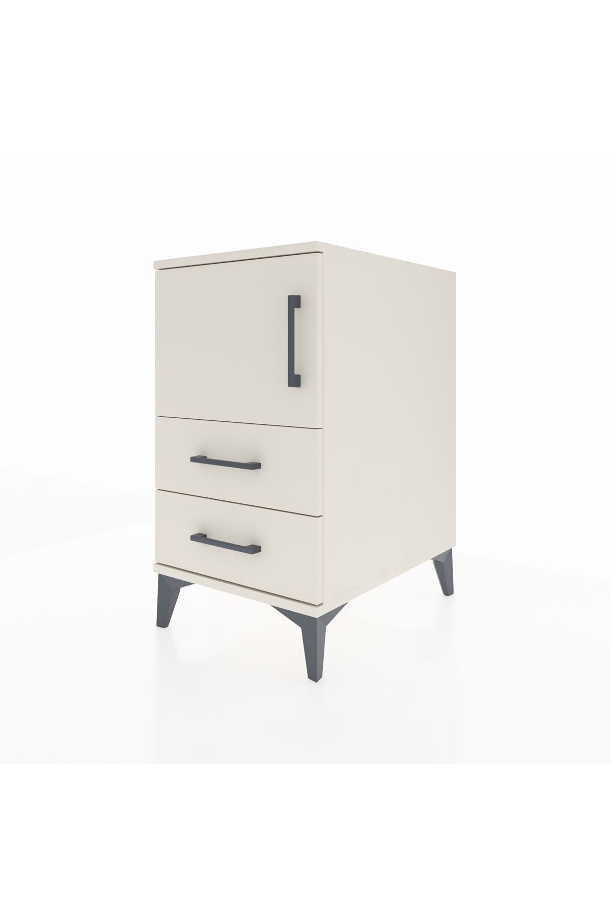 Kronos Komodin 2 Raflı 2 Çekmeceli Tek Kapaklı 44x59x80 - S74M015V1C