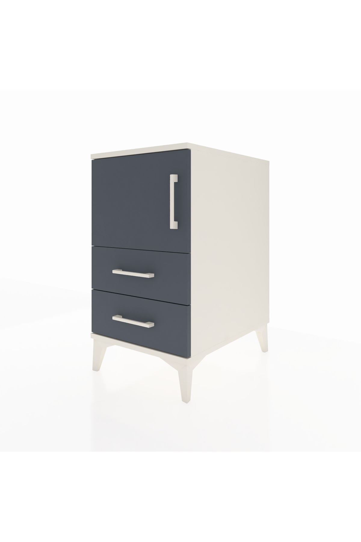 Kronos Komodin 2 Raflı 2 Çekmeceli Tek Kapaklı 44x59x80 - S74M015V2C