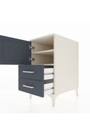 Kronos Komodin 2 Raflı 2 Çekmeceli Tek Kapaklı 44x59x80 - S74M015V2C