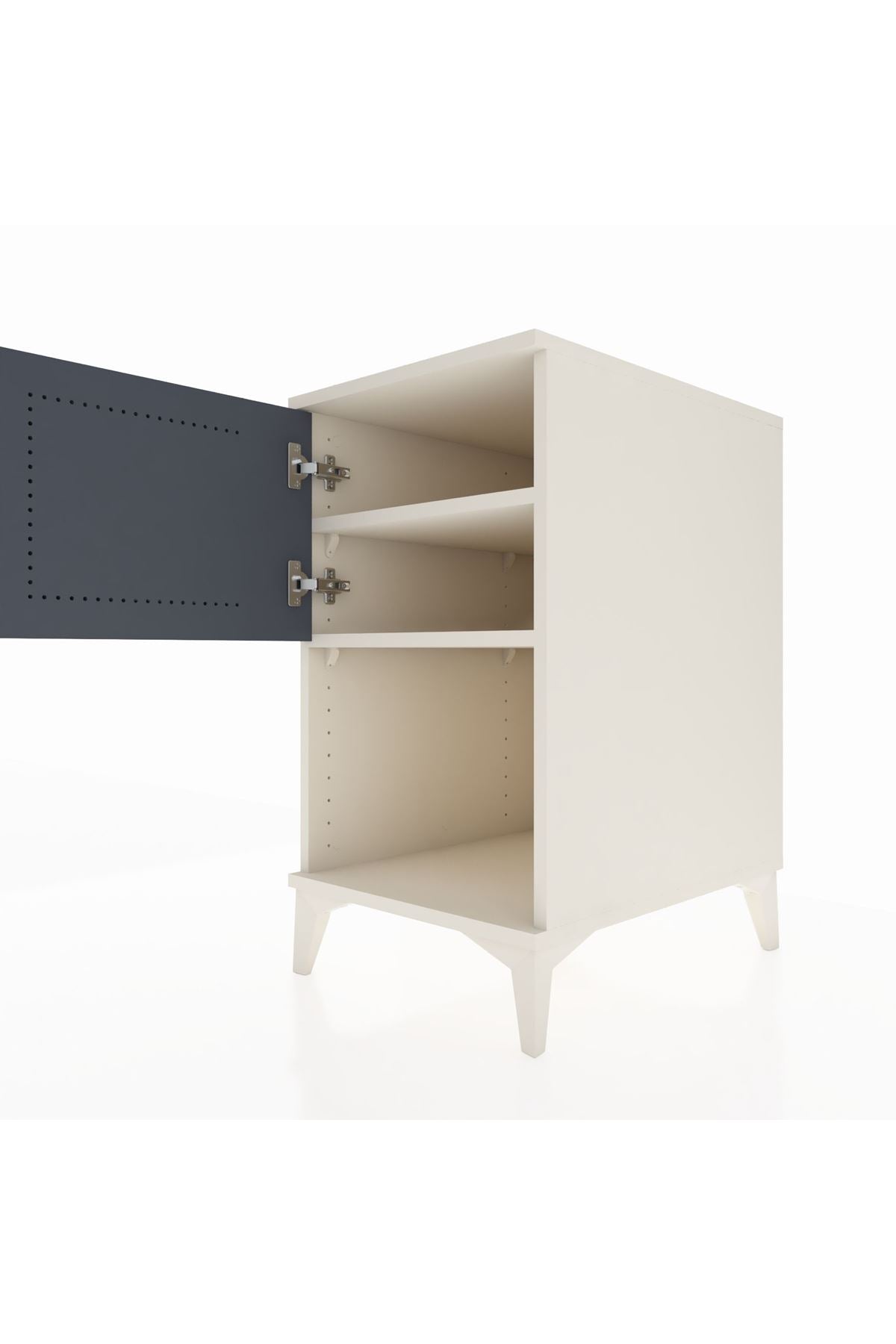 Kronos Komodin 2 Raflı Tek Kapaklı 44x59x80 - S74M016V2C
