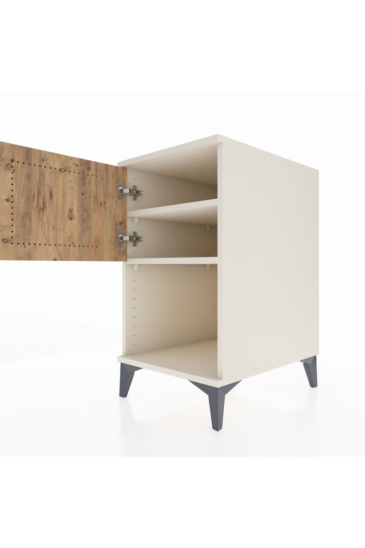 Kronos Komodin 2 Raflı Tek Kapaklı 44x59x80 - S74M016V3C