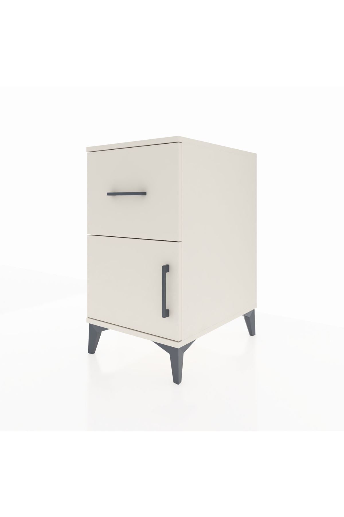 Kronos Komodin Tek Raflı Tek Çekmeceli Tek Kapaklı 44x59x80 - S74M018V1C