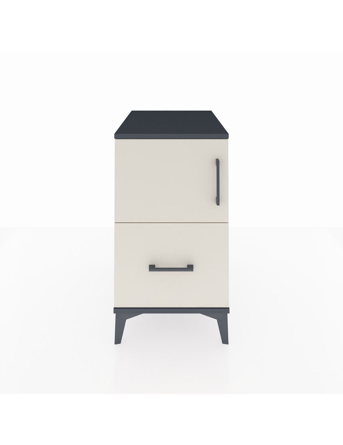 Kronos Komodin 2 Raflı Tek Çekmeceli Tek Kapaklı 44x59x80 - S74M019V4C