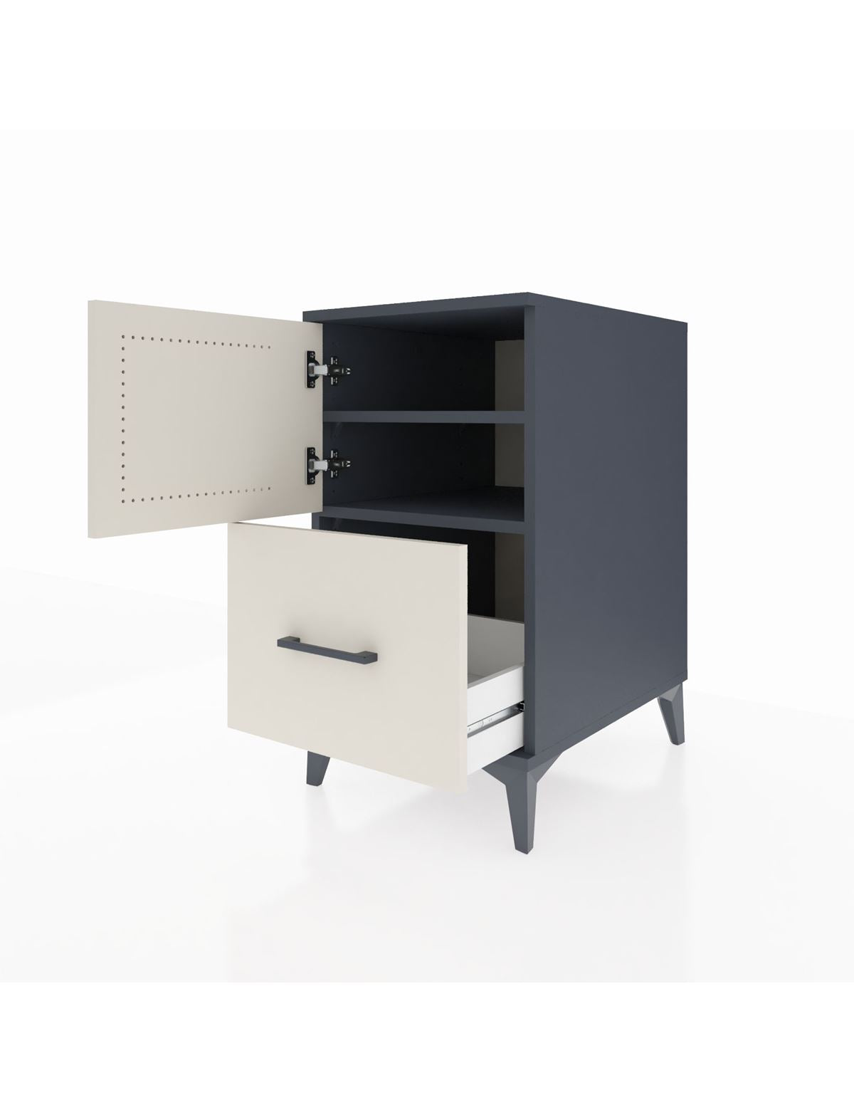 Kronos Komodin 2 Raflı Tek Çekmeceli Tek Kapaklı 44x59x80 - S74M019V4C