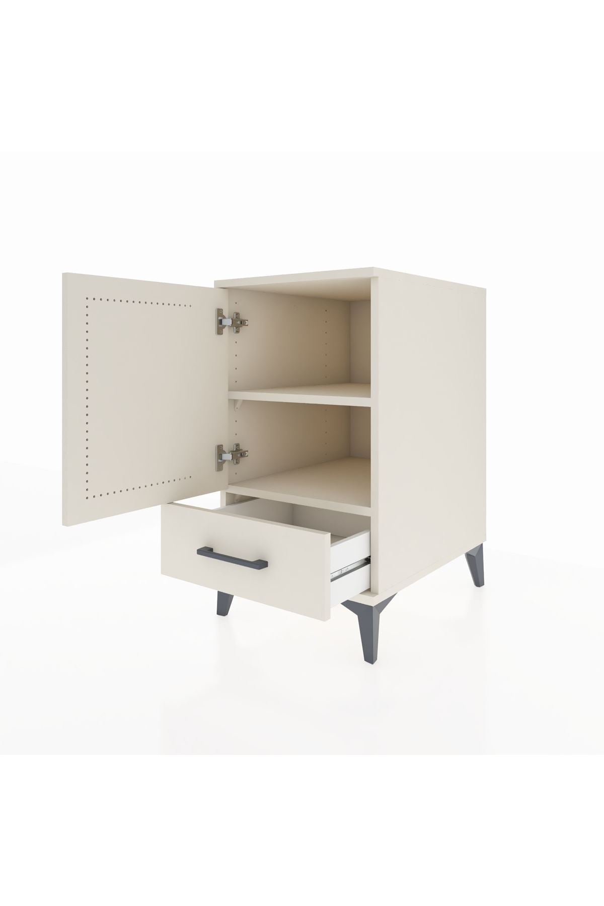 Kronos Komodin 2 Raflı Tek Çekmeceli Tek Kapaklı 44x59x80 - S74M020V1C
