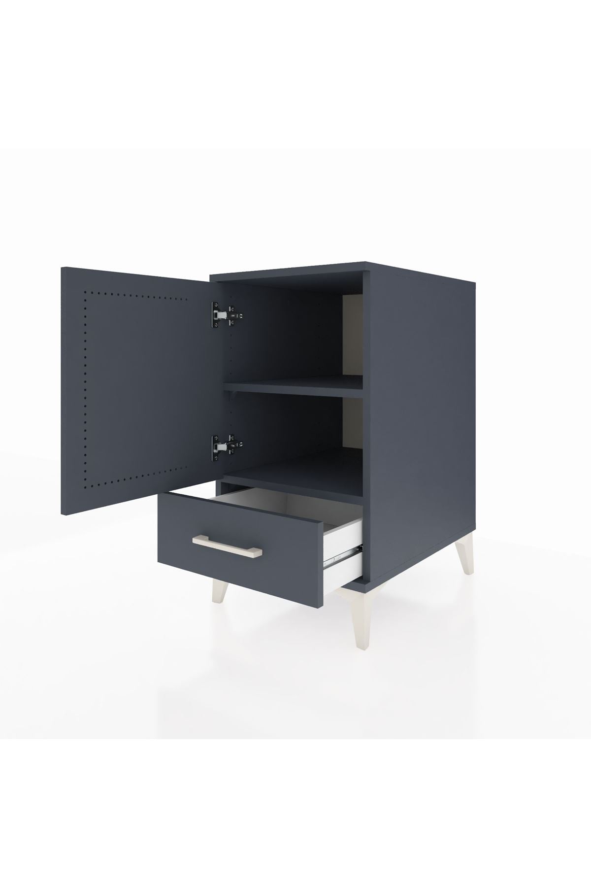 Kronos Komodin 2 Raflı Tek Çekmeceli Tek Kapaklı 44x59x80 - S74M020V5C