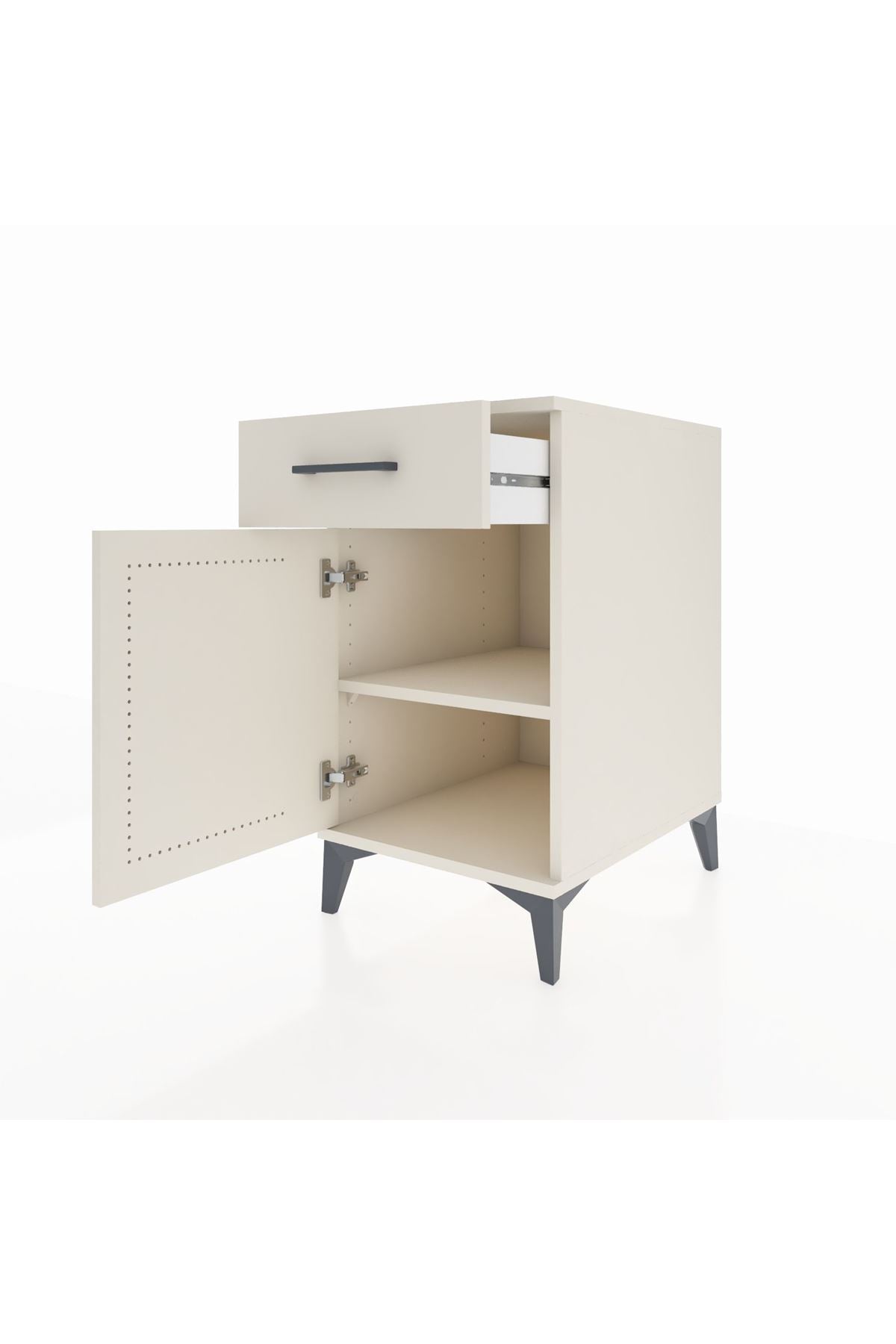 Kronos Komodin Tek Raflı Tek Çekmeceli Tek Kapaklı 44x59x80 - S74M021V1C