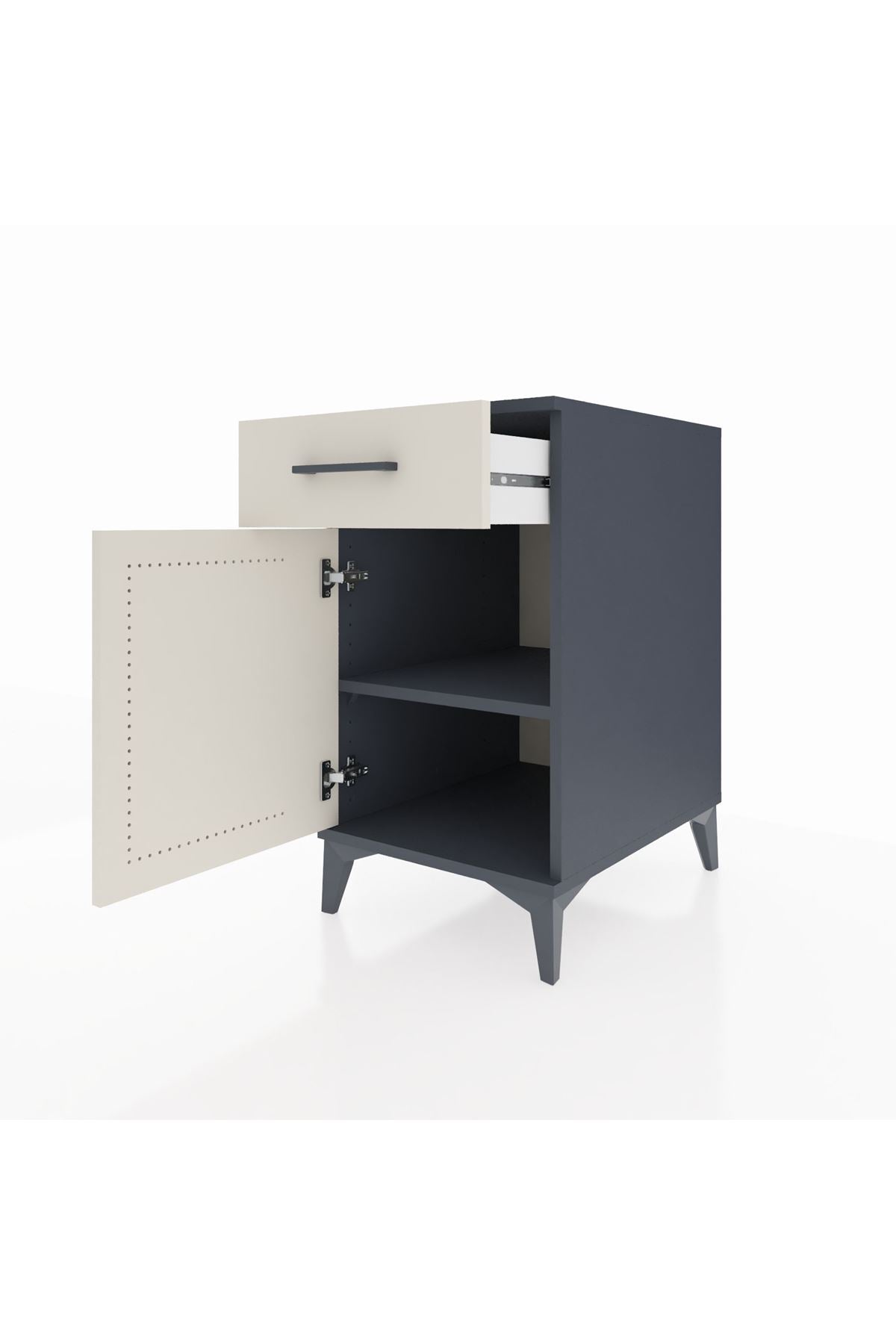 Kronos Komodin Tek Raflı Tek Çekmeceli Tek Kapaklı 44x59x80 - S74M021V4C