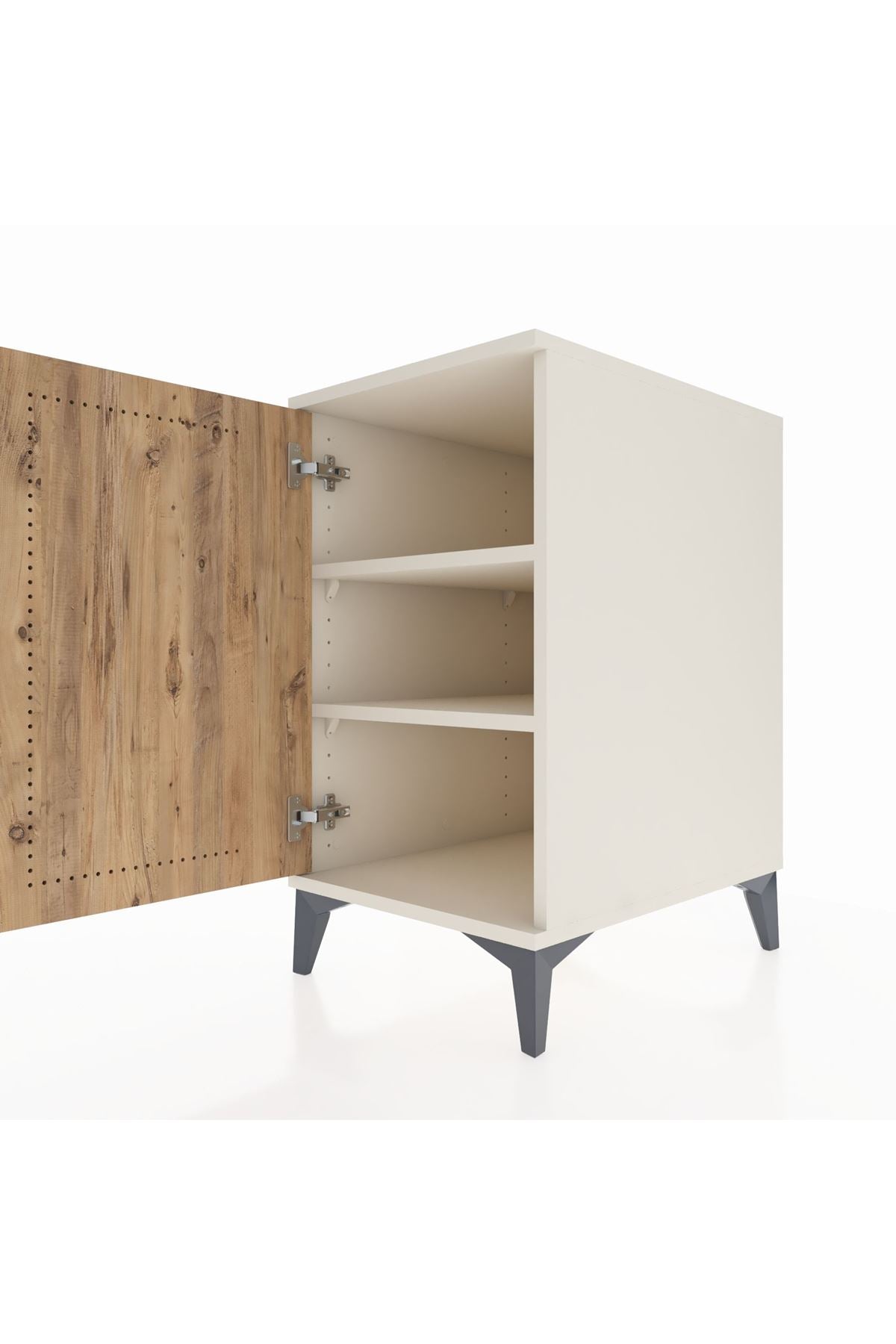 Kronos Komodin 2 Raflı Tek Kapaklı 44x59x80 - S74M022V3C