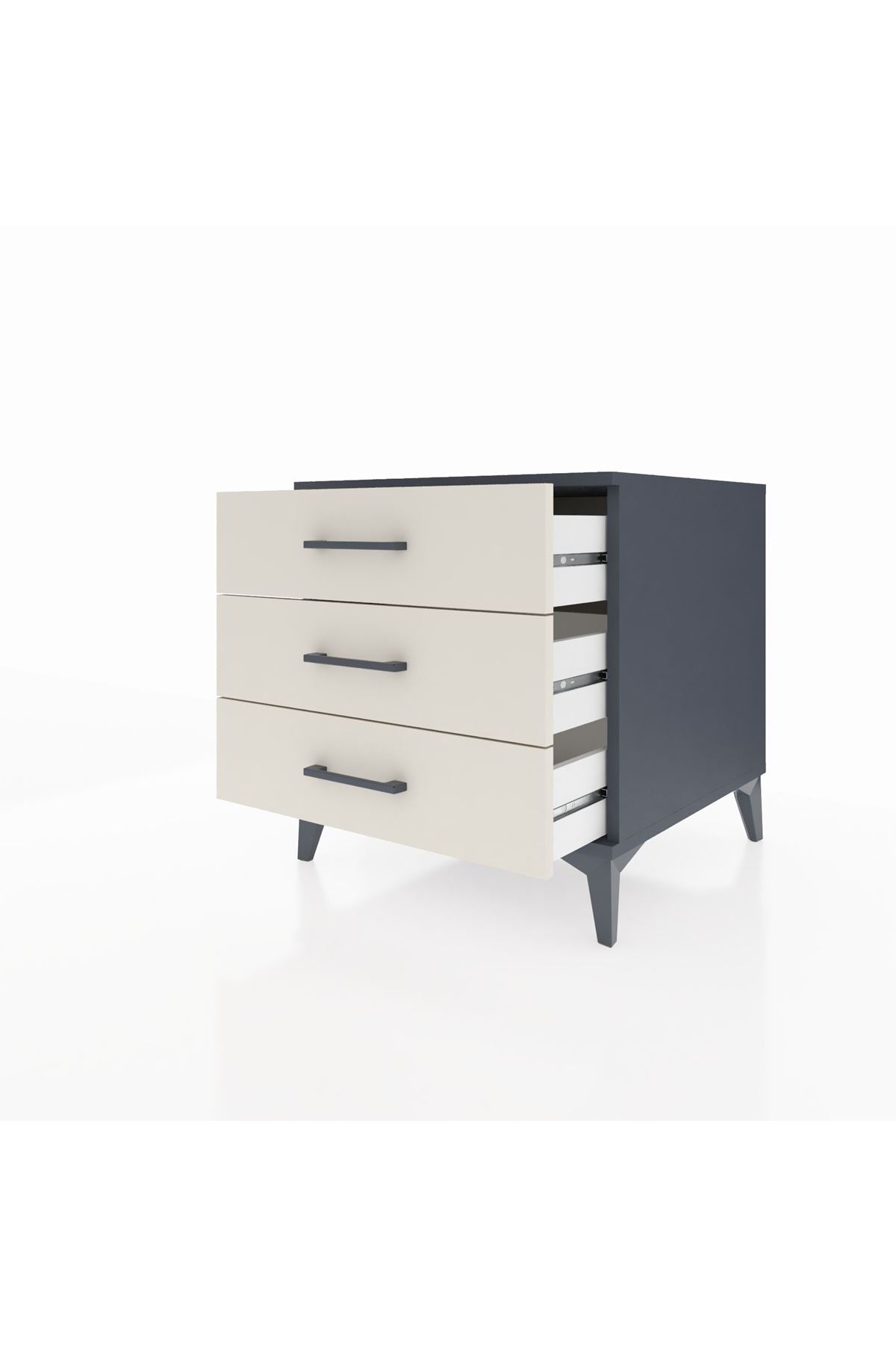 Kronos Komodin 3 Çekmeceli 60x59x64 - S78M001V4C