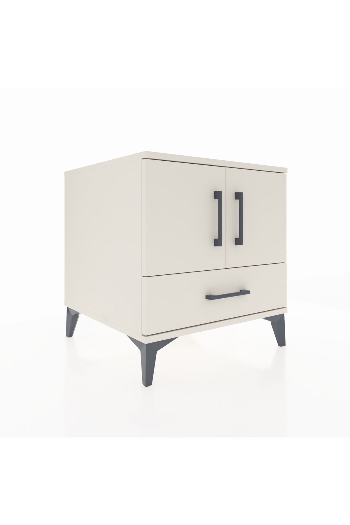 Kronos Komodin 2 Raflı Tek Çekmeceli 2 Kapaklı 60x59x64 - S78M007V1C