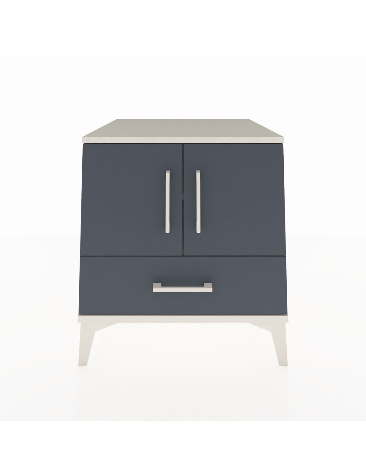 Kronos Komodin 2 Raflı Tek Çekmeceli 2 Kapaklı 60x59x64 - S78M007V2C