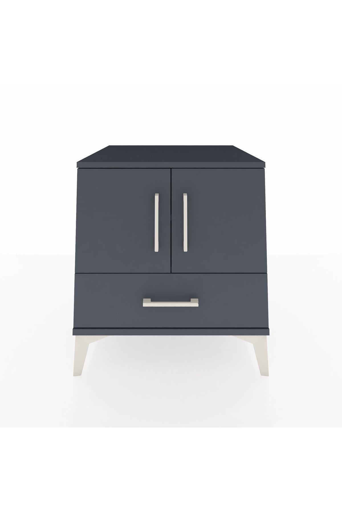 Kronos Komodin 2 Raflı Tek Çekmeceli 2 Kapaklı 60x59x64 - S78M007V5C