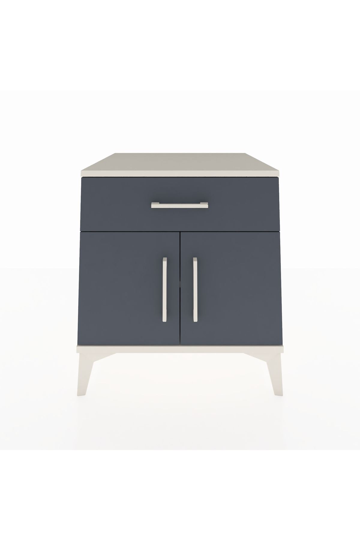 Kronos Komodin Tek Raflı Tek Çekmeceli 2 Kapaklı 60x59x64 - S78M008V2C